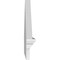 Ekena Millwork Peaked Cap 4 Spoke Architectural PVC Combination Pediment, 46"W x 18-3/8"H x 2-3/4"P (Pitch 6/12) PEDPC046X185PKC04 - alternate 4